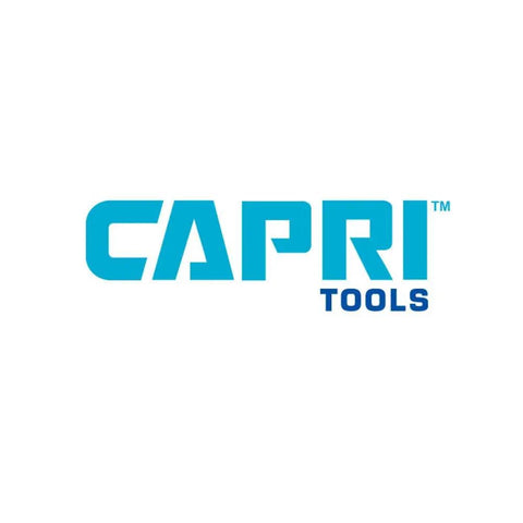 Capri Tools logo in blue lettering on a white background