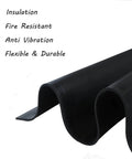 Heavy Duty Silicone Rubber Sheet 55A Hardness 12 x 12 Inch One Sixteenth Inch Thick Heat Resistant folded sheet with features listed.