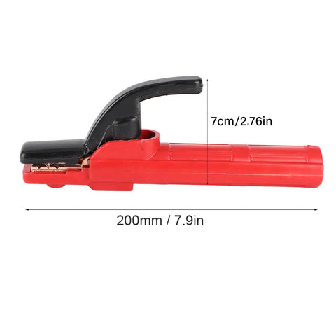 Rugged Insulated Copper Welding Electrode Holder with 360 Degree Heat Handle for One Eighth and Three Sixteenth Inch Rods