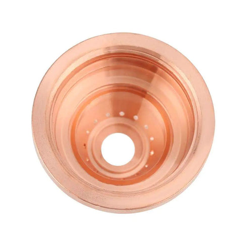 Copper cup from Copper Cup, Nozzle, Tips And Cover Set For Plasma Cutter Torch showing interior design for 32mm cutting