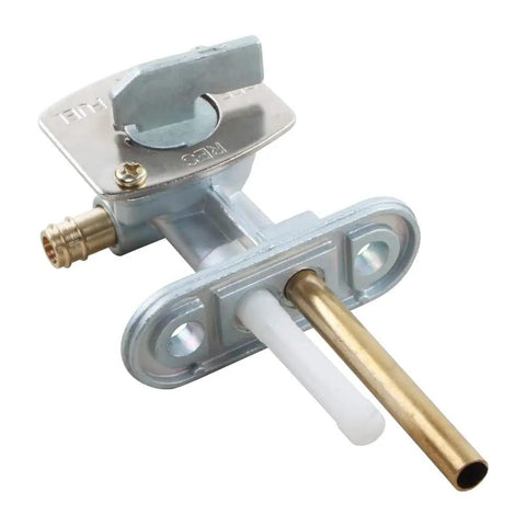 Fuel Valve Shut Off Petcock Tank Switch For Yamaha TTR 90 125 225 230 250 And ATV Timberwolf Bear Tracker Bruin Grizzly Raptor Warrior Wolverine Suzuki DRZ 400 FZR 600 LT 80, angled view