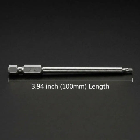11 Piece Magnetic Tamper Proof Torx Bit Set T6 To T40 With One Quarter Inch Hex Shank S2 Steel Heat Treated Bit 4 Inches Long