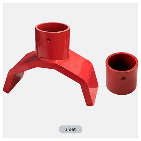 Heavy Duty Steel Bottle Jack Adapter 2 In 1 Red Lifting Axle Cradle For Bottle Jack Universal 42 Mm Saddle And 115 Mm Base Tilt Angle Design