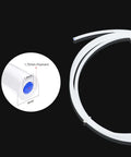 2M PTFE Teflon Tube For 1.75mm Filament 4mm OD 2mm ID, clear and flexible, high temperature resistant extruder tubing for 3D printers.