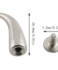Top Shelf 24 Pack Silver Cat Claw Spikes And Screw Back Rivets 7 X 21 Mm Zinc Alloy detail view of claw spike and screw back