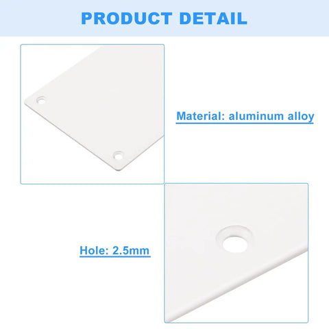 Heavy Duty Two Pack Aluminum Door Kick Plate Scuff Guard For Exterior Front Door Protection Six By Thirty Four Inches with holes for mounting.