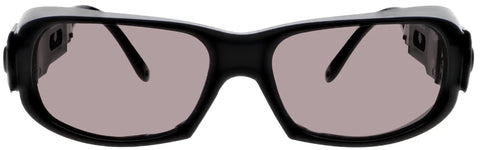 Pro Level Ndy Laser Safety Glasses Featuring OD 10 Plus Block At 990 To 1100 Nm. Front view of rugged black frames with light gray lenses.