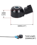 Drop In Knock Sensor Kit 22060-7B000 With Wiring Harness For Nissan Frontier Xterra Quest Villager Pathfinder 1999-2004 3.3L Replacement Ignition Knock Sensor Black, 20mm