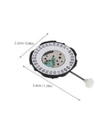 Quartz movement replacement part with green gears, part of Six Piece Quartz Watch Movement Replacement Parts Kit Sl28.