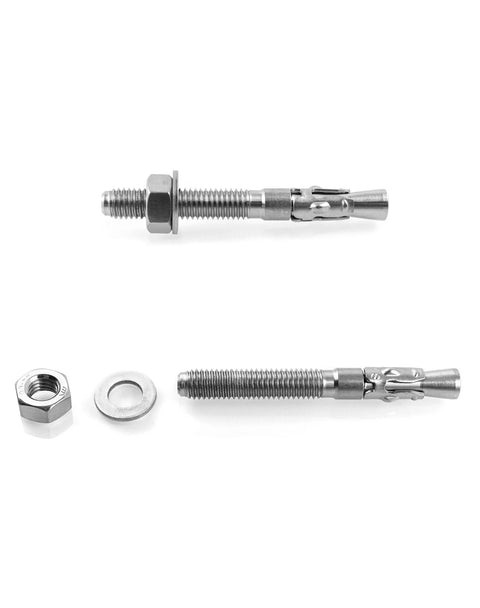 20 Pack Five Sixteenth Inch By Two And Three Quarter Inch 316 Stainless Steel Wedge Anchors For Office Garage Marine Use