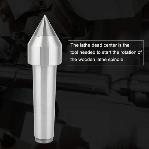 Durable Dead Center for Lathe and Milling Machine, Morse Taper 60 Degree Center with Cemented Carbide Tip displayed