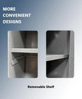 Heavy Duty Built Tough Steel Wall Cabinet for Garage and Workshop Tool Storage with Two Removable Shelves detail view