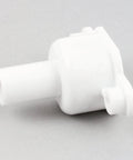 Heavy Duty Commercial Ice Maker Drain-Line Replacement Fitting Adapter Hardware For Modular Cube Pearl Flake Ice Machines Restaurant Gear MPN 9091140-01 8011301 White, white plastic drain fitting side view.