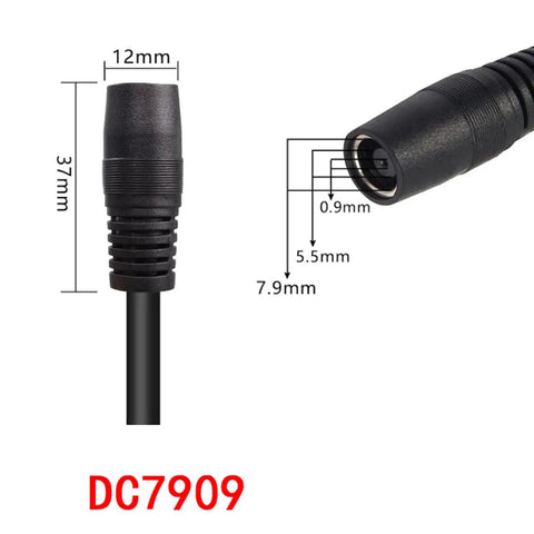 Slick Black Y Splitter Charging Extension Cable With Tangle Free Layout For Hassle Free Device Sync And Ultra Clean Cable Management Perfect For Tight Quarters Installations Plus Smart Short Throw Design Keeps Your Rig Looking Sharp, showing connector dimensions and design.