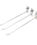 Aluminum Slatwall Slot Board Hooks 20cm 3.3mm Heavy Duty Display Hangers 50 Pack For Home Garage Store Shelving And Retail Organization