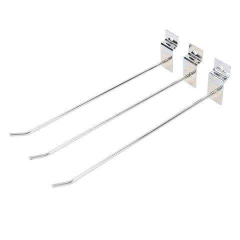 Aluminum Slatwall Slot Board Hooks 20cm 3.3mm Heavy Duty Display Hangers 50 Pack For Home Garage Store Shelving And Retail Organization