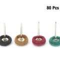 80 Pcs Premium Abrasive Wheel Brush Polishing Buffing Kit for grinding wood metal with colorful nylon cleaning pads.