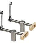 Two Pack Adjustable Bench Dog Clamps With 3/4 Inch And 20mm Posts For Woodworking, Pro Grade Stainless Steel Brass Build
