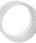 4 Inch Duct Connector Round White Plastic Vent Pipe Extender For Dryer Vents And Round Ducts, Easy No Fuss Push Fit Male Connector, Flexible Dust Hose Or Straight Dryer Pipe Coupling And Extension, HVAC Intake Exhaust Venting Fitting Adapter, white plastic