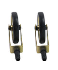Front view of Antique Castors No Noise Swivel Wheels Floor Protectors For Furniture Legs With Sockets 3 Inch Gold Caster Wheels Set Of 4