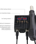 2 In 1 Soldering Iron And Hot Air Rework Station For PCB SMD IC Repair With control interface and hot air gun