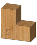 Example of 90 degree corner joint made with Carbide Tipped 45 Degree Lock Miter Router Bit With 3-1/8 Inch Large Diameter And 1/2 Inch Shank