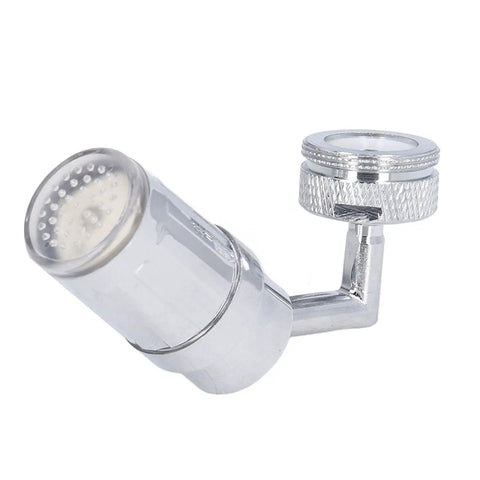 Maqulae LED Water Faucet with Temperature Control, 3/4in External Thread, chrome-plated ABS material with LED design.