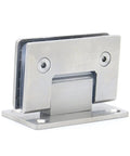 Soft Close Cabinet Hinges For Bathroom Doors Wall Mount Glass Clamp With Ninety Degree Opening Silver Finish Ultra Quiet Auto Close
