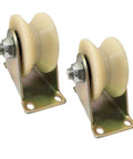 Beefy Nylon Groove Track Wheel Set For Sliding Doors And Mechanical Carts, Heavy Duty Rigid Caster With Double Bearing, wire rope guide
