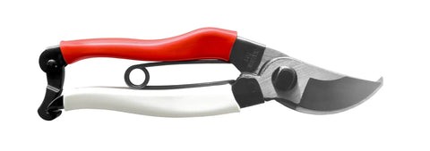 Bypass Pruners 103 General Purpose Medium With Non Slip Vinyl Handle, Japanese Made Steel Blades, Silver Red Finish
