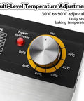 Rock Solid Stainless Steel Freeze Dryer Machine With Dual Airflow Fans Tempered Glass Front Panel And Precision Heat Setting temperature control knob.