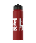Sailplane Pilot Insulated Stainless Steel Water Bottle for glider enthusiasts with red finish, perfect for thermal lifts and soaring.
