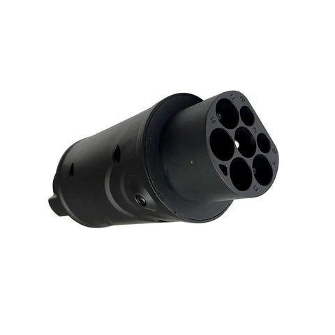 Type 1 To GBT EV Charger Adapter Supports 32 Amp 7 Point 4 Kw For Chinese Electric Vehicles Portable J1772 Wall Connector Converter view of the connector's plug.