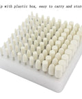100 Piece Compressed Wool Felt Polishing Heads Set for Dremel Rotary Tool with storage box for easy transport and organization.