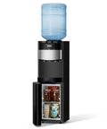 Top Loading Water Cooler Dispenser With Three Temperature Settings, 3L Cold Tank And 1L Hot Tank, open storage cabinet