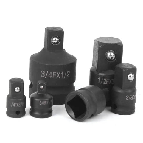 Sorandy 6Pcs Impact Socket Converter Kit CR MO Chrome Moly Steel Ball Bearing Tool with Secure Hold Rust Proof Surface For Auto Repair And CNC Machines Heavy Duty, six socket adapters