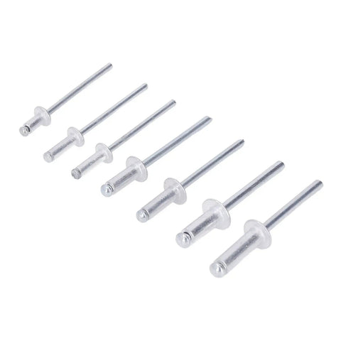 180 Piece Blind Rivet Flange Kit With Six Sizes Aluminum Alloy Rivets For Soft Materials Large Flange For Secure DIY Fixes Handy Storage Box