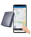 Kickass Magnetic Gps Tracker With Real Time Vehicle Location Stealth Build And Killer Battery Life For Cars Trucks Trailers Fleet Management Plug And Play 4G Lte Sim Included Now displayed on a smartphone with map.