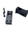 Optical Axis Cross Clamp Fixed Support with bolts, 12mm aperture, steel, for parallel vertical connection locking in optical systems