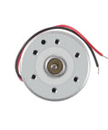 4 Pack DC Motors 3V 1730 RPM mini electric motor front view with 9.5 x 2 mm shaft, silver body, low noise, stable power for DIY projects.
