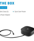 Slick 11 In 1 Usb C Dock And Thunderbolt Adapter Game Changer For Laptops With Single Cable Charging Networking Data Transfer Bundle Includes Hub Organizer To Clear Desk Clutter On Pcs, black dock with power adapter and cable.