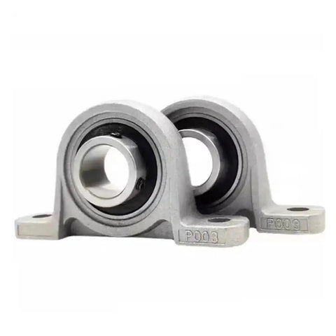 Premium Compressor Bearing Block With Spherical Roller Pillow Block Mount For 17mm Bore Id 5 Piece Set, close-up of silver bearing mounts.