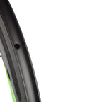 Close-up of 50mm depth carbon clincher rim from Carbon Fiber Road Wheelset Clincher 50mm Depth With R13 Hub Decal For Zippy Aero Ride