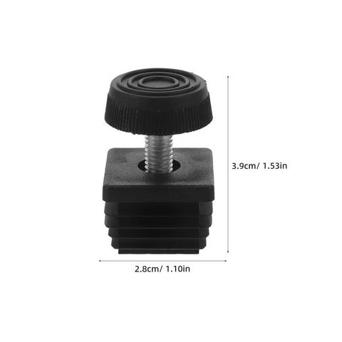 Adjustable M8x30 Leveling Feet For Desks And Chairs Beefy Metal Square Tube Furniture Levelers Rust Resistant Easy Height Dial In No Wobble Support 12 Pack