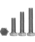 Premium TA2 Titanium Hexagon Head Screws M20 X 130mm Heavy Duty Fasteners, showcasing three sizes with a hex head
