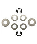 Front Wheel Bearing Conversion Kit For Riding Lawn Mowers, Easy Upgrade with washers and clips visible.