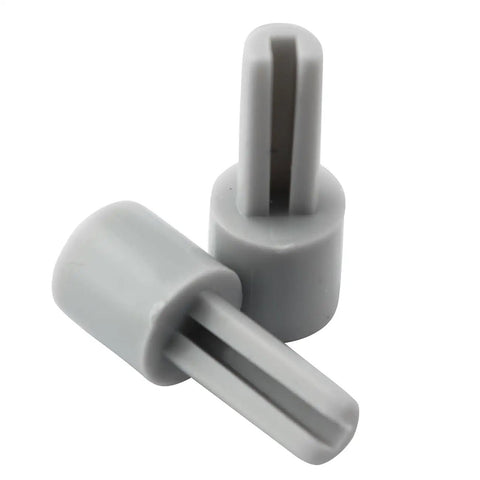 Potentiometer Extension Knobs 25mm Plastic 4 Pack For Mixers Audio Consoles And Electric Guitars Gear No Slip Grip Shaft Extensions For 6mm Pot Shafts Durable Easy Access Long Lasting, gray plastic 25mm shaft extenders shown front view