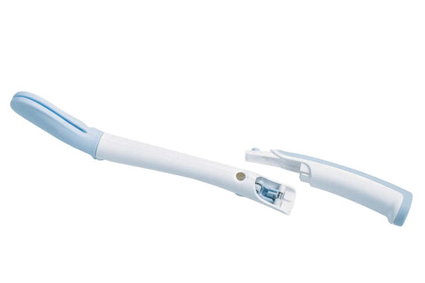 Portable Travel Toilet Aid With 17 Inch Reach And Easy Attach Detach 2 Piece System showing ergonomic handle and grip