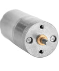 12V Brushed DC Gear Motor With 400 RPM Speed Reduction, Tiny 25mm Body, 3mm Shaft, showing front shaft detail
