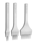 Leather Stitching Chisel And Punch Set With 2 Prongs 5 Prongs And 10 Prongs White Steel For Leather Craft DIY Projects